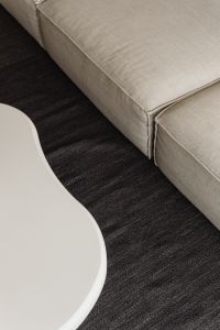 Kaboompics - Close-Up of Neutral Sofa and White Coffee Table