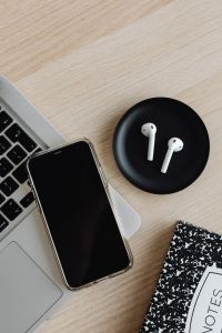Kaboompics - Close-Up of Laptop, Smartphone and AirPods