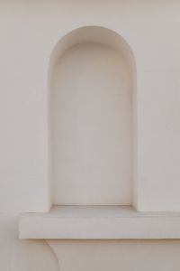 Kaboompics - Minimal White Arched Wall Niche