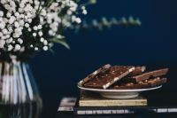 Kaboompics - Chocolate and books