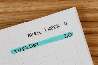 Kaboompics - Detailed Bullet Journal Tracker With Weekly Goals