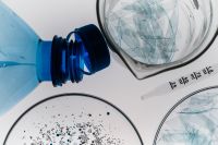 Kaboompics - Plastic Bottle And Microplastic Particles Flat Lay Laboratory Scene