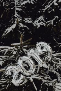 Kaboompics - Silver balloons in shape of New Year of 2019