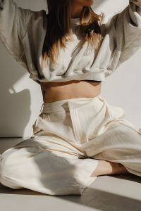 Kaboompics - Simplistic Sophistication - A Fashion Photoshoot with a Stunning Model in Neutral Minimalist Outfits