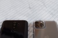 Kaboompics - Smartphone Camera Modules in Close-Up with White Marble Copy Space