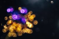 Kaboompics - Metallic Blue Christmas Ornaments with Golden Reflections