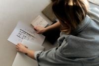 Kaboompics - Interior Design Planning with Laptop, Floor Plan and Material Samples