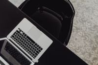 Kaboompics - Stylish workspace with MacBook computer on home or studio