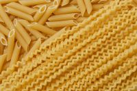 Kaboompics - Penne and Fusilli Lunghi Bucati, Mixed Raw Pasta Macro Food Texture