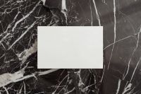 Kaboompics - Close-Up of Blank White Business Card on Veined Marble, Cropped Horizontal Composition