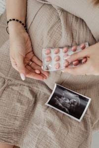 Kaboompics - Pills and Ultrasound Photo Over Pregnant Belly