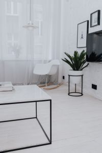 Kaboompics - Living Room With Scandi Interior Design, Un'common Marble Table