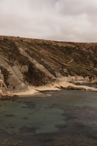 Kaboompics - Wide View of an Eroded Coastal Hillside and Sea