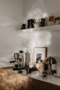 Kaboompics - Home Coffee Station in Dappled Sunlight