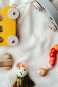 Wooden Puzzle Toys, Bead Caterpillars and Handmade Mouse Dolls for Kids
