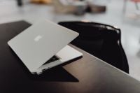 Kaboompics - Stylish workspace with MacBook computer on home or studio