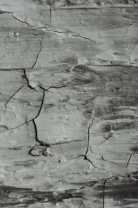 Kaboompics - Gray-Brown Distressed Paint with Deep Horizontal Cracks