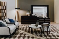 Kaboompics - Luxury livingroom interior with table, archairs, commode, lamp, rug
