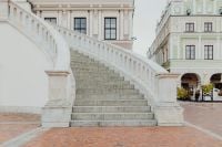 Kaboompics - Historic Staircase and Pastel Buildings in Zamość
