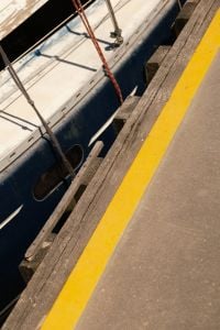 Kaboompics - Harbor Dock With Yellow Safety Line