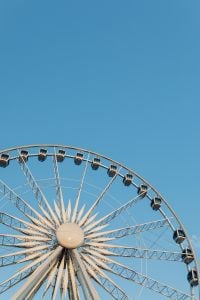 Kaboompics - Gdańsk AmberSky Ferris Wheel Rising Against a Clear Blue Sky