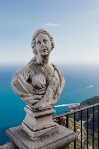 Kaboompics - White Marble Bust Against the Blue Mediterranean Sea