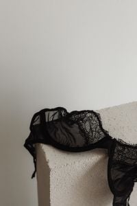 Kaboompics - Black Lace Underwire Bra Close-Up