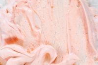 Kaboompics - Soft Peach Cream Ribbons and Fine Speckles, Skincare Product Texture Swatch