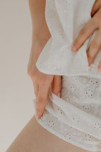 Kaboompics - Woman in White Pajamas - Soft Sleepwear Portrait