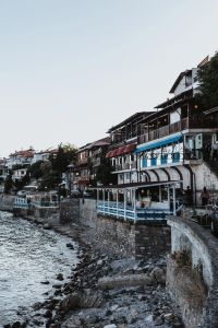 Coast in old city of Nessebar, Bulgaria