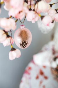 Kaboompics - Easter table with cute pink decorations, flowers, catkins and eggs