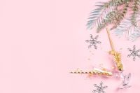 Kaboompics - New Years Eve Champagne Glass on Pink Background