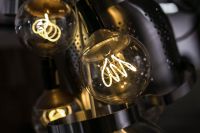 Kaboompics - Bright lightbulbs giving warm light