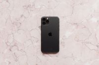 Kaboompics - Black Apple iPhone 11 Pro on Pink Marble