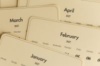 Kaboompics - January to April 2027 Calendar Pages in Warm Neutral Tones