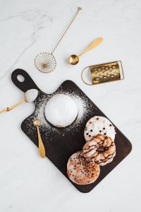 Kaboompics - Homemade Raspberry Polish Paczki Donut with Powdered Sugar
