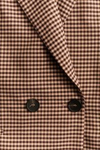 Kaboompics - Brown Blush Gingham Blazer – Double Button and Lapel