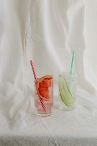 Kaboompics - Green Cocktail with Lime on a Round Table