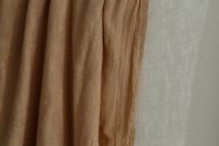 Kaboompics - Warm Brown Curtain on the Left with Neutral Wall Copy Space