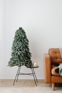Kaboompics - Minimal Christmas Tree With White Wall Copy Space