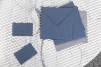 Kaboompics - Blue Envelope Mockup and Blank Business Card on Ribbed Marble Background