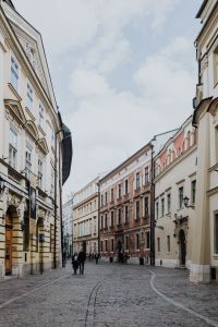 Kaboompics - Historic Architecture along a Krakow Cobblestone Street