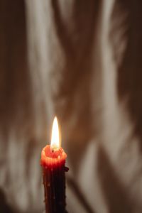 Kaboompics - Close Up Of Red Candle Flame And Melted Wax