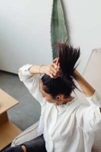 Kaboompics - Woman Preparing Her Hair at Home