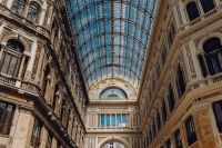 Kaboompics - Galleria Umberto I Arcade Perspective With Glass Canopy and Balconies