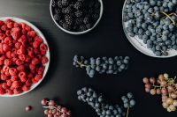 Kaboompics - Raspberries, Blackberries, and Grapes Food Flat Lay