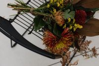 Kaboompics - Overhead Autumn Bouquet and Coffeehouse Table