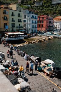 Kaboompics - Busy Sorrento Harbor Walk With Pastel Waterfront Homes