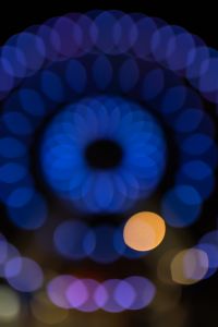 Kaboompics - Navy Ferris Wheel Bokeh Ring with a Warm Light Orb