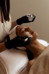 Kaboompics - Facial Cleansing Treatment with Brush and Metal Bowl